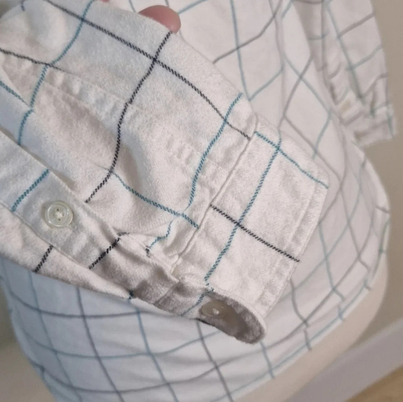 J. Crew 1/4 zip flannel plaid over sized shirt - Picture 7 of 10